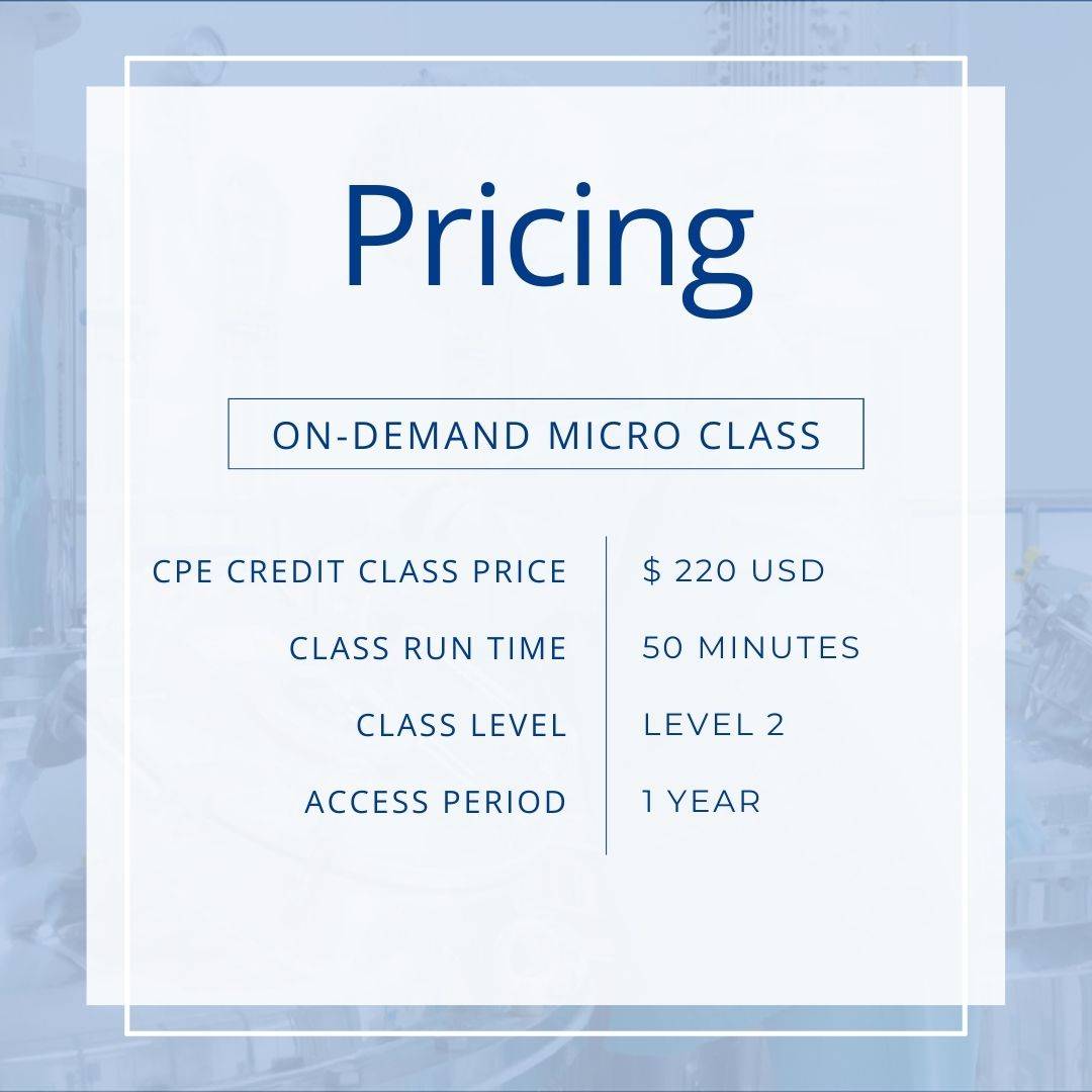 CPE Price Box cGMP Primer