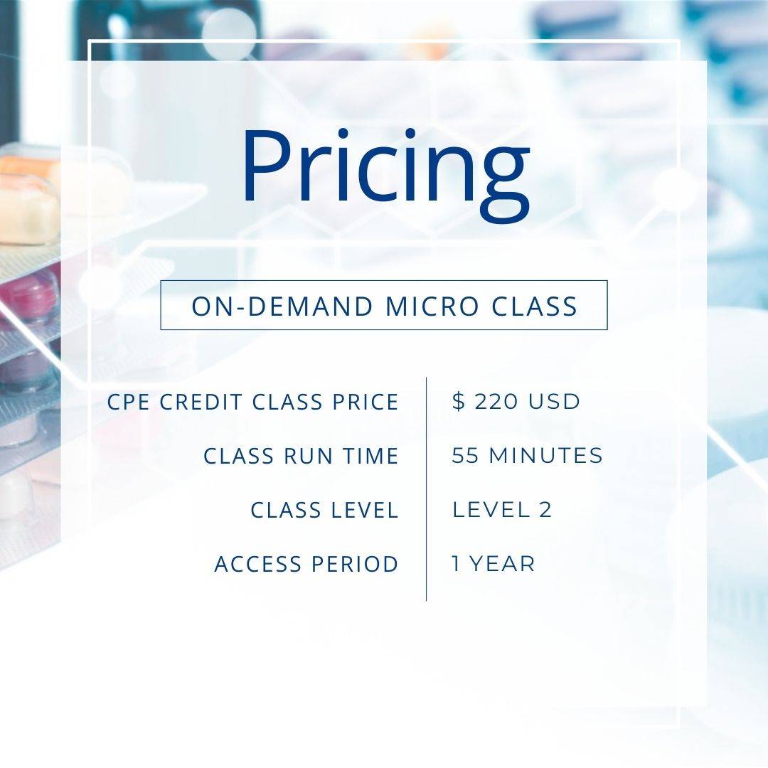CPE Price Box Small Molecule Drug Discovery Primer 201