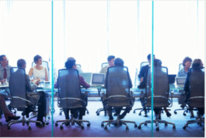 desktop with virtual meeting going on